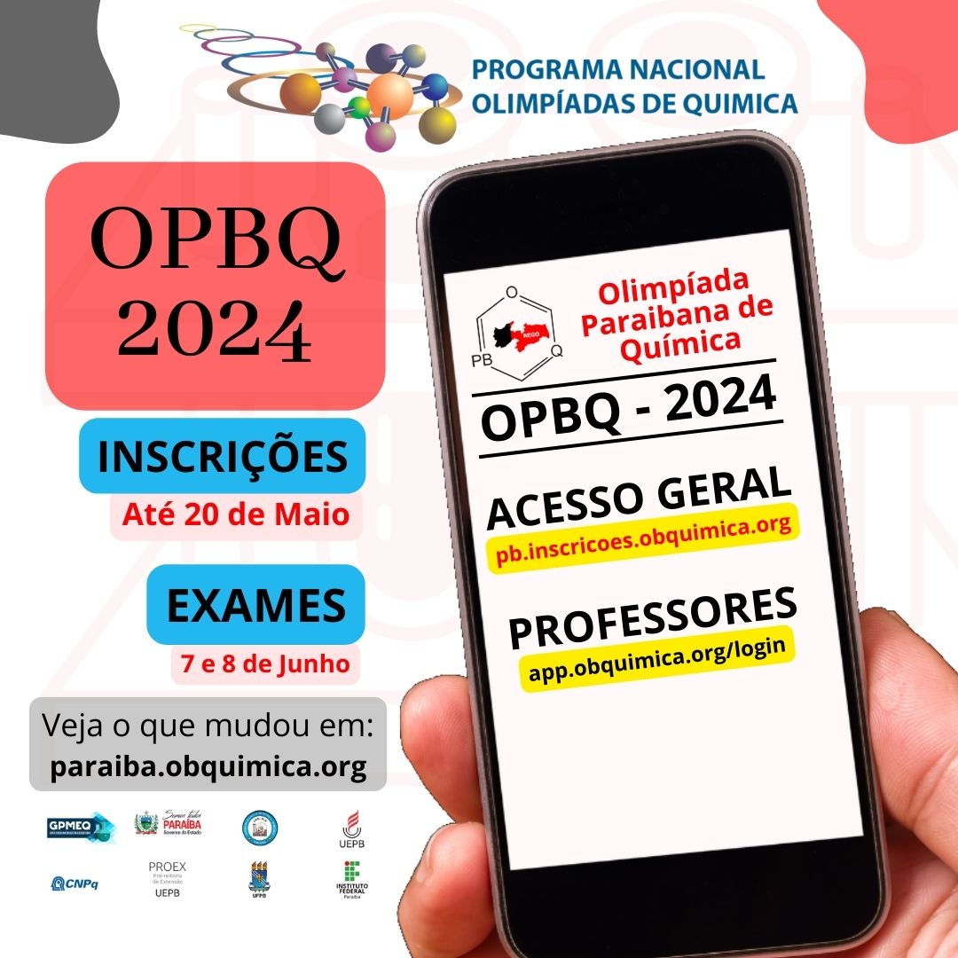OLIMPÍADA PARAIBANA DE QUÍMICA EDIÇÃO UNIFICADA 2024